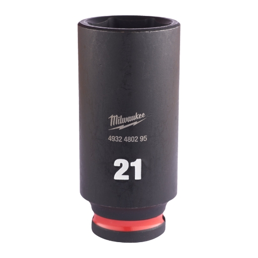 MILWAUKEE 21 x 65 mm SHOCKWAVE Schlagnuss 3/8" lang