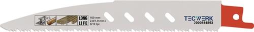 Säbelsägeblatt L.150mm B.19mm TPI 9/13 2,8/1,9mm 5 St./Karte TW Säbelsägeblatt L.150mm B.19mm TPI 9/13 2,8/1,9mm 5 St./Karte TW