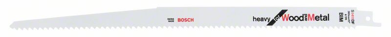 BOSCH Säbelsägeblatt S 1411 DF, Heavy for Wood and Metal, 5er-Pack