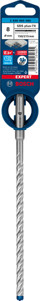 BOSCH EXPERT SDS plus-7X Hammerbohrer, 8 x 150 x 215 mm. Für Bohrhämmer