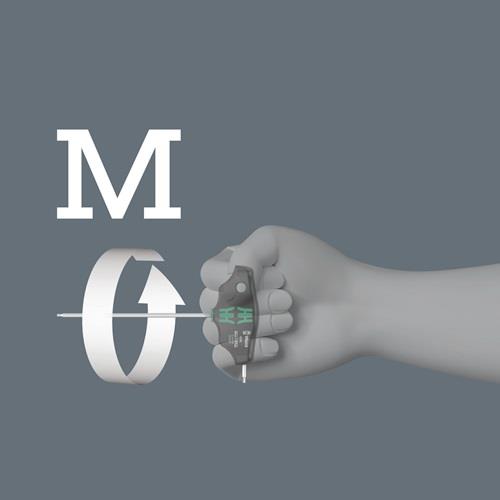 WERA Sechskantschraubendreher 454 SW 2mm Klingen-L.100/12 (kurzer Schenkel)mm