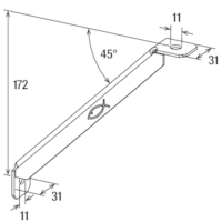 FISCHER Winkelstütze WS 31-45°