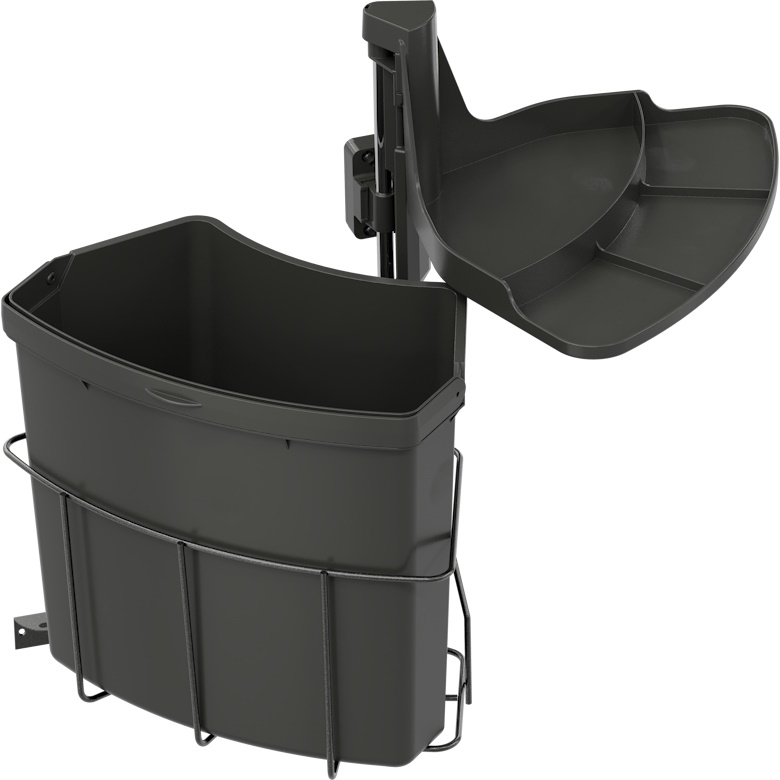 Einbau-Abfallsammler Set, ENVI-Center 1, 400er, 1x18 l, lavagrau Vauth Sagel