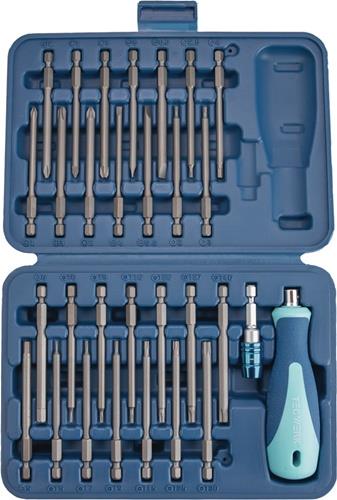 TECWERK Bitsortiment 30-tlg.Schlitz/PH/PZD/TX-BO/6Kt.TECWERK