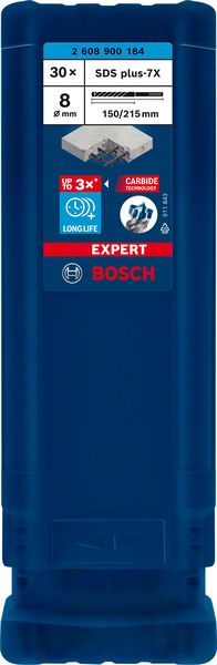 BOSCH EXPERT SDS plus-7X Hammerbohrer, 8 x 150 x 215 mm, 30-tlg.. Für Bohrhämmer BOSCH EXPERT SDS plus-7X Hammerbohrer, 8 x 150 x 215 mm, 30-tlg.. Für Bohrhämmer