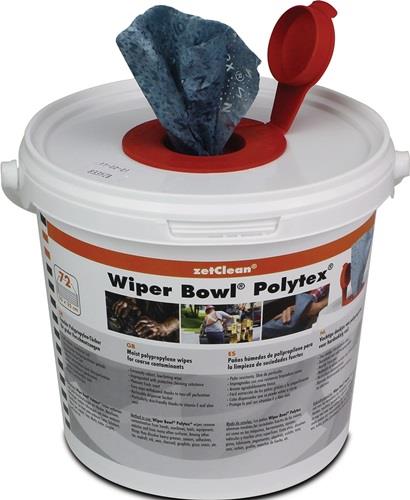 WIPER BOWL Handreinigungstuch Wiper Bowl Polytex hohe Reinigungskraft 72 Tü.Eimer