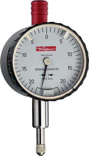 KÄFER Sicherheitsmessuhr DIN 878 SI-45 0,4mm Abl.0,01mm m.Stoßschutz m.Kal.KÄFER