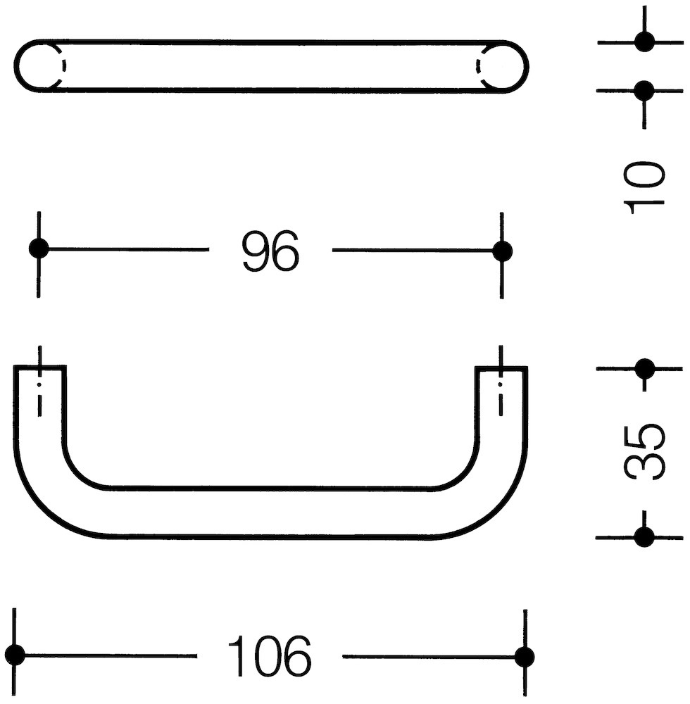 HEWI Bügelgriff 548.106, Polyamid, 548.106 99