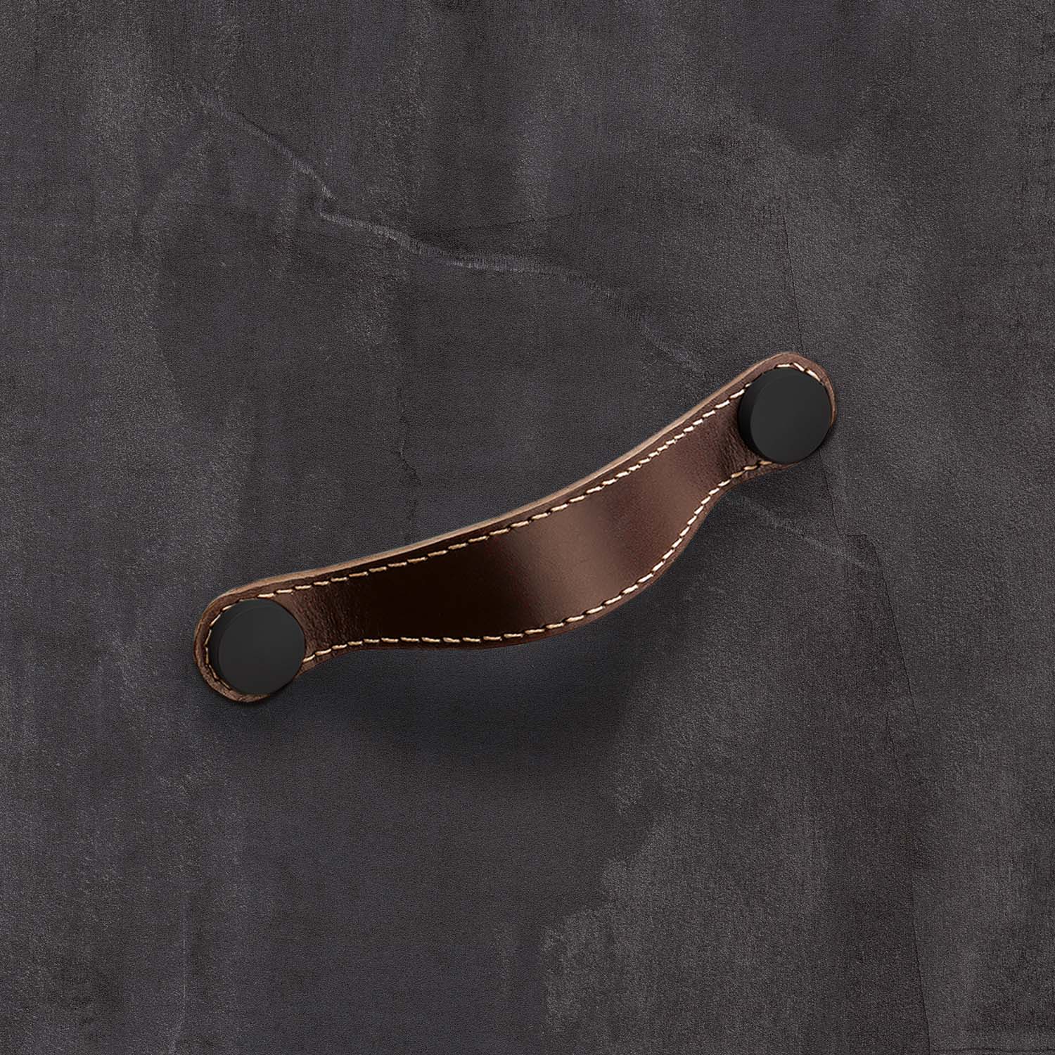 HETTICH Befestigungssockel mit M4 Gewinde für Ledergriffe, Schwarz matt, 9347594