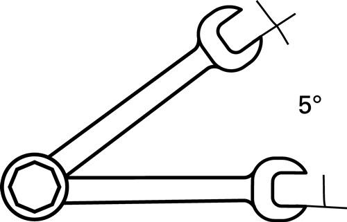 STAHLWILLE Maulringratschenschlüssel OPEN-RATCH 17 SW 18mm L.240mm umschaltbar,Rings.15Grad