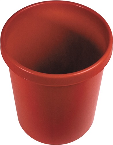 HELIT Papierkorb 18l H331xØ315mm m.Griffrand Ku.rot