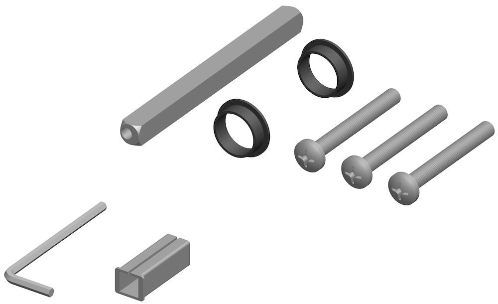 HERMAT Befestigungsset Schutz-Drückergarnitur EN2 4089.DG, VK 10 mm,