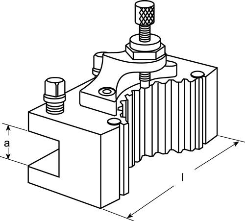 TECWERK Wechselhalter f.Stahlhalterkopf AA f.Drehstähle Spann-H.12mm TECWERK