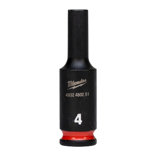 MILWAUKEE 4 x 50 mm SHOCKWAVE Schlagnuss 1/4" lang