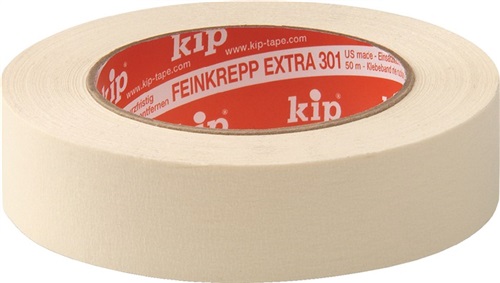 KIP Feinkrepp Extra 301 MASKING-TEC® leicht gekreppt natur L.50m B.30mm Rl.KIP