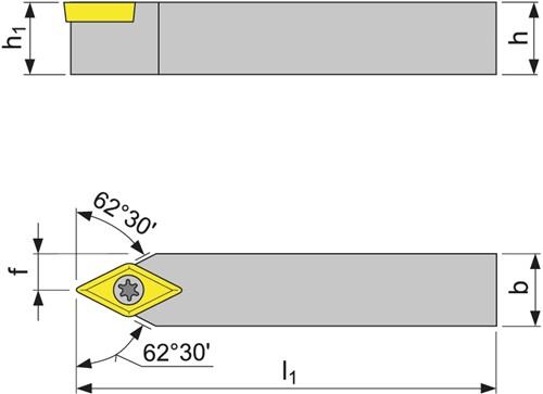 Klemmdrehhalter vernickelt Außendrehen TECWERK
