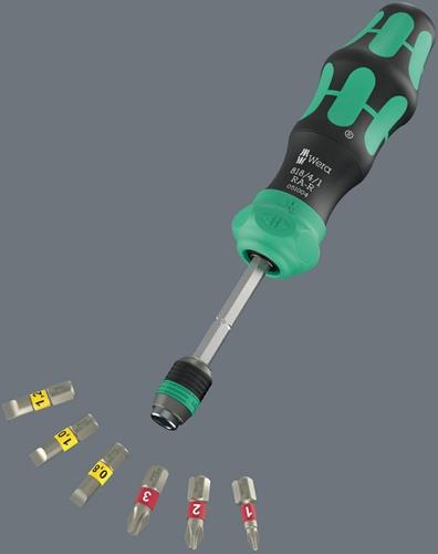 WERA Magazinbithalter Kraftform Kompakt 25 RA-R 6-tlg.m.Tasche WERA