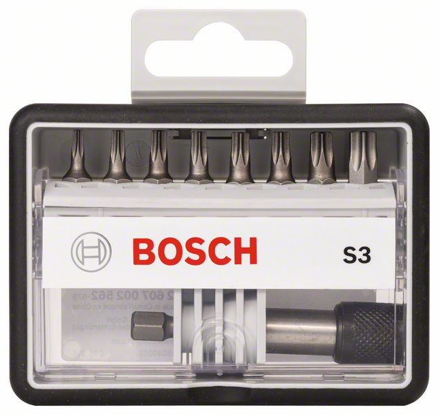 BOSCH Schrauberbit-Set Robust Line S Extra-Hart, 8 + 1-teilig, 25 mm, Torx