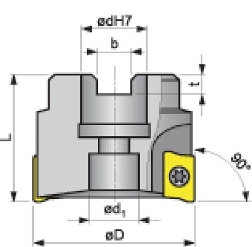 PROMAT Eckfräser D.63mm vern.m.IK Z.8 APKT...-10 PROMAT