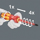 WERA Handgriff 827 T i Kraftform Turbo f.WERA VDE Wechselkl.VDE isol.WERA