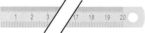 PROMAT Stahlmaßstab L.500mm rostfr.Stahl biegsam Teilung B=mm/1/2mm PROMAT