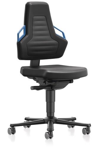 BIMOS Arbeitsdrehstuhl Nexxit Rl.Grifffarbe blau Integralschaum