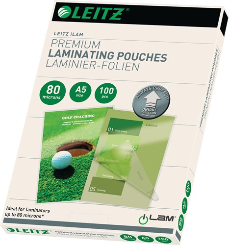 Nordwest Laminierfolie DIN A3 L426xB303mm Folienstärke 80 µm KT=100 St.LEITZ