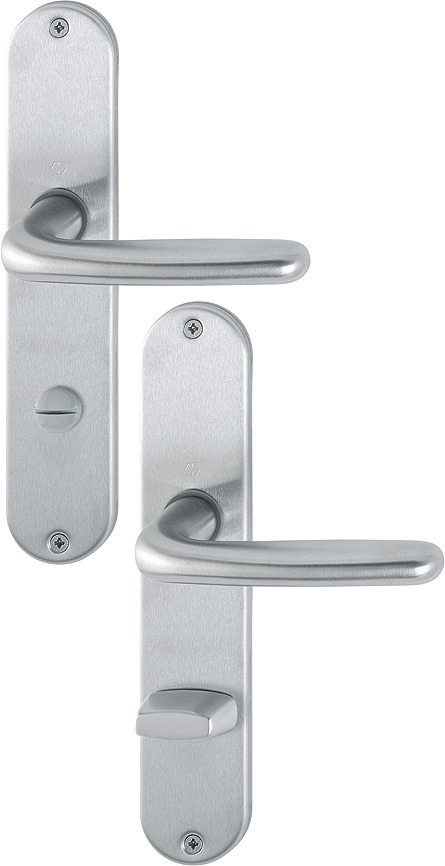 HOPPE® Drückergarnitur mit Langschild Cardiff E1850Z/302, Edelstahl, 2423701