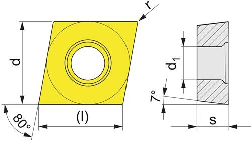 TECWERK Wendeschneidplatte CCMT09T304-F UNI Bearb.Schlicht TECWERK