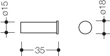 HEWI Wandhaken 162.90.01060, Polyamid