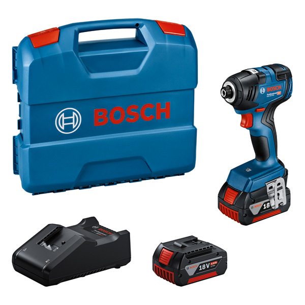 BOSCH Akku-Drehschlagschrauber GDR B861718V-200 mit 2x Akku GBA 18V 4.0Ah in L-Case