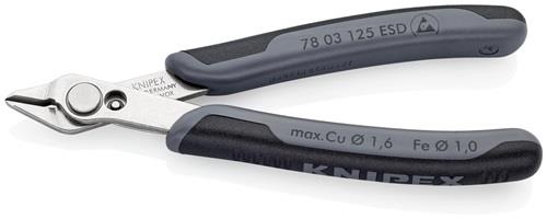 KNIPEX Elektronik-Seitenschneider Super-Knips® L.125mm Form 0 Facette nein pol.KNIPEX