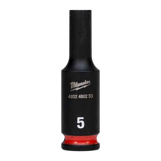 MILWAUKEE 5 x 50 mm SHOCKWAVE Schlagnuss 1/4" lang