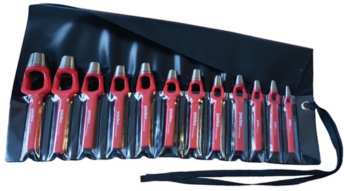 Nordwest Henkellocheisensatz DIN 7200-A 14-tlg.Rolltasche
