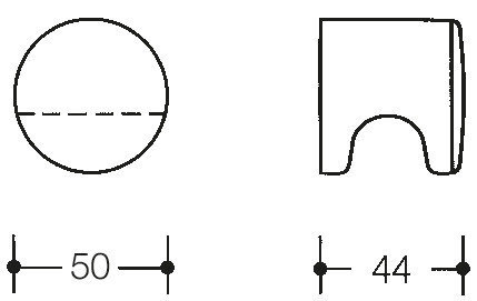 HEWI Knauf 557.50KB, Kunststoff