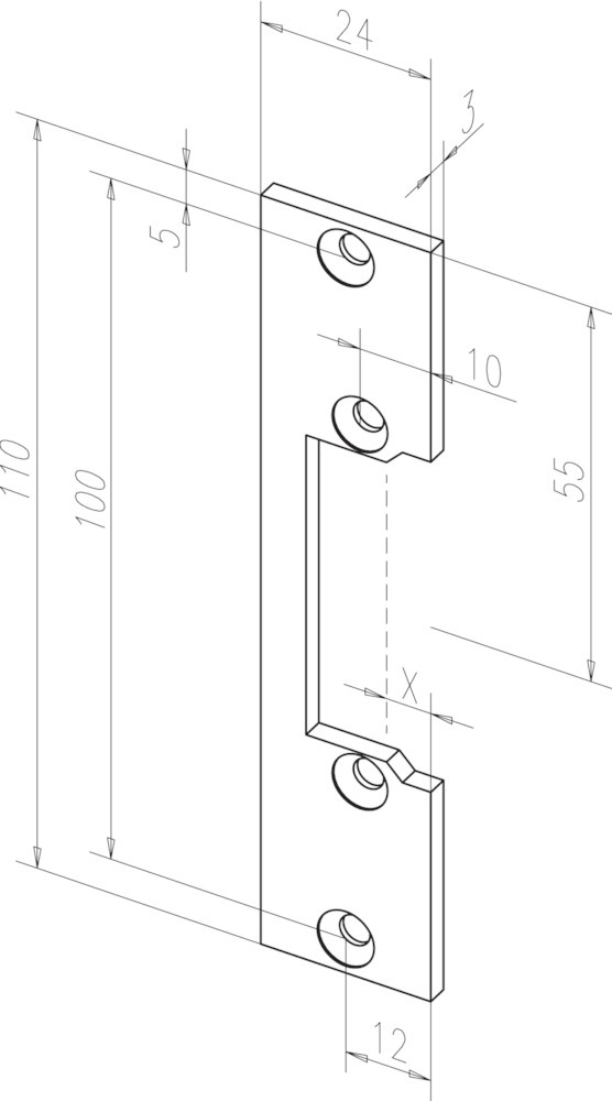 effeff Elektro-Türöffner mit Flachschließblech 27