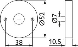 HERMAT Drückerrosette 2036.K, Edelstahl
