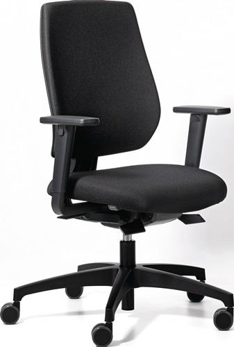 DAUPHIN Bürodrehstuhl m.Synchr.-Techn.schwarz/schwarz 390-510mm