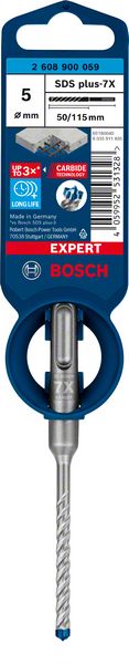 BOSCH EXPERT SDS plus-7X Hammerbohrer, 5 x 50 x 115 mm. Für Bohrhämmer
