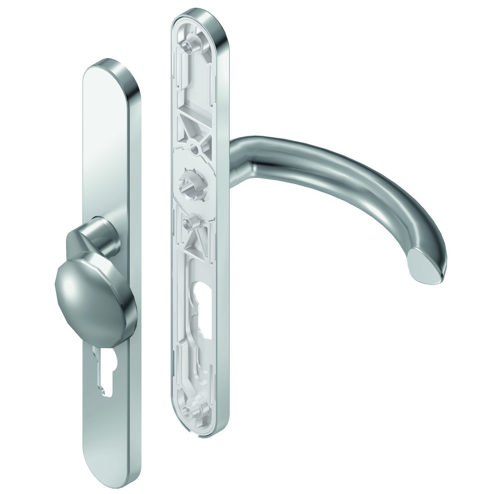 BKS Wechselgarnitur mit Langschild TREMOLO B-70340, oval, Edelstahl matt