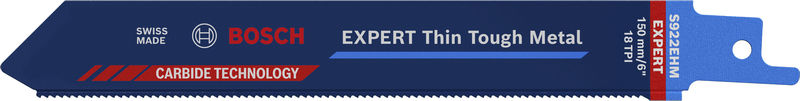 BOSCH EXPERT ‘Thin Tough Metal’ S 922 EHM Säbelsägeblatt, 3 Stück. Für Säbelsägen