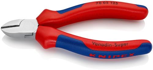 KNIPEX Seitenschneider L.125mm Kopf verchr.m.Mehrkomp.-Hüllen KNIPEX