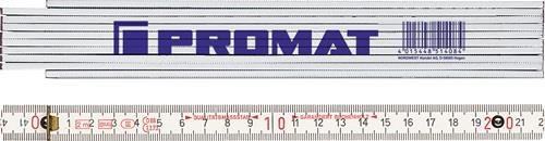 PROMAT Gliedermaßstab L.2m mm/cm EG III Buche weiß PROMAT
