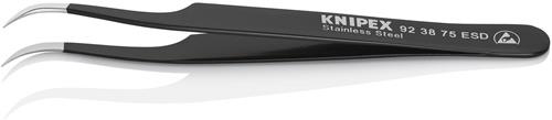 KNIPEX Präzisionspinzette L.120mm 45Grad gew.sichelform rostfr.antimag.elektr.ableitend