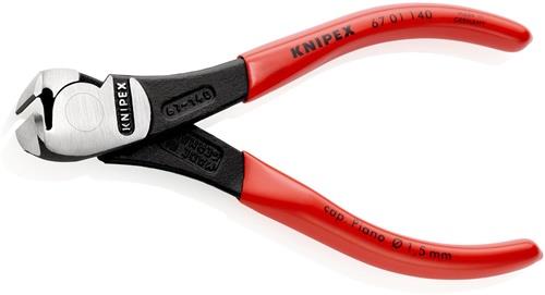 KNIPEX Kraftvornschneider Gesamt-L.140mm Kopf pol.Ku.-Überzug KNIPEX