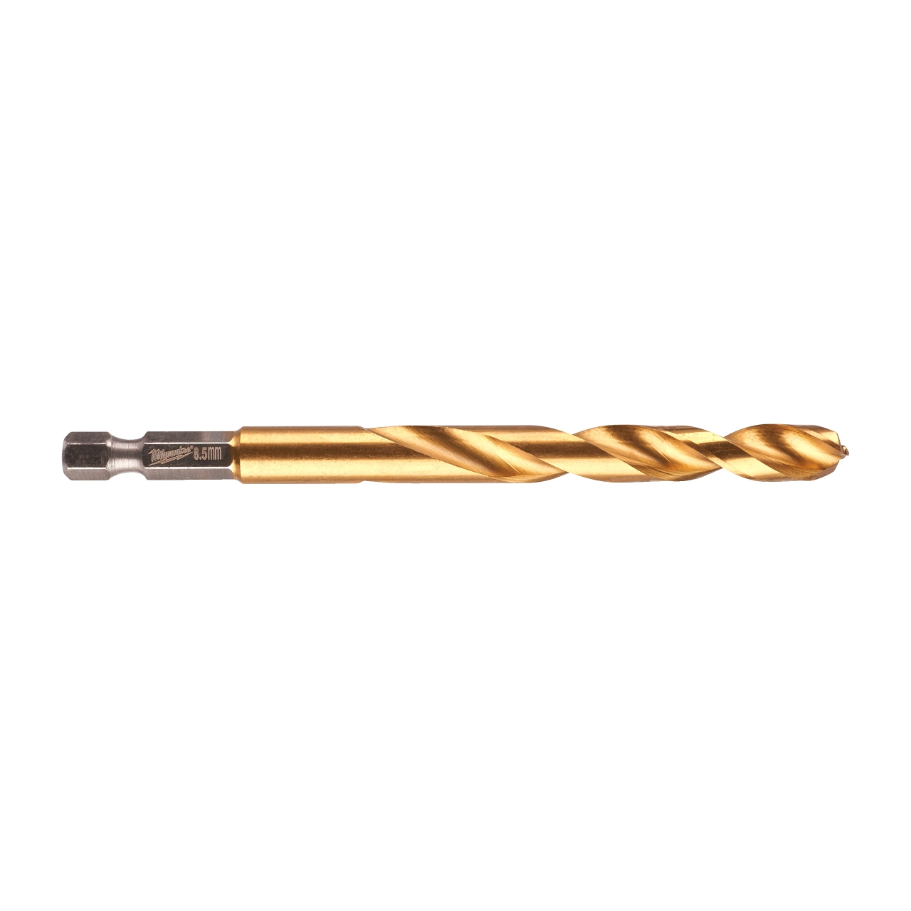 MILWAUKEE 8,5 x 114 mm SHOCKWAVE Metallbohrer HSS-G RED HEX Titan 1/4"