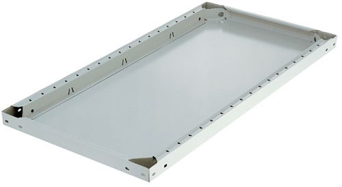 META Schraubregal H2500xB1000xT600mm Anbauregal ku.-besch.lichtgrau Trgf.100kg