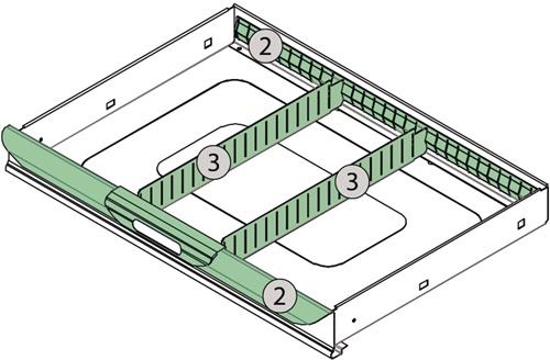 TECWERK Schubladenunterteilungsmaterial 4-tlg.TECWERK TECWERK Schubladenunterteilungsmaterial 4-tlg.TECWERK
