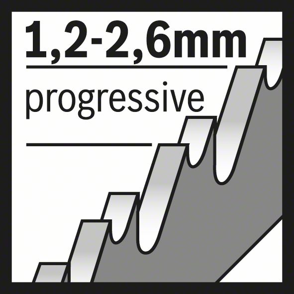 BOSCH Stichsägeblatt T 123 XF Progressor for Metal, 5er-Pack