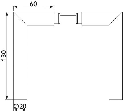 HERMAT Ganzglastürschloss-Set BARI 6141.MAG/6325/1802/HZSZ, Edelstahl